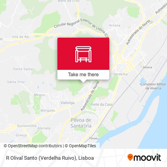 R Olival Santo (Verdelha Ruivo) map