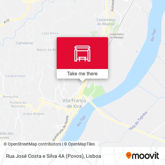 Rua José Costa e Silva 4A (Povos) mapa
