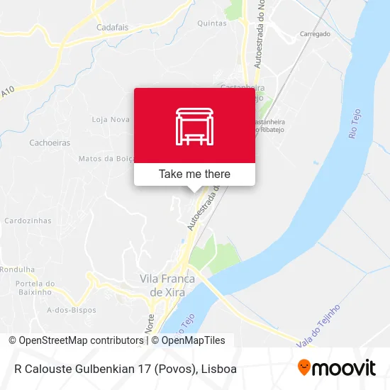 R Calouste Gulbenkian 17 (Povos) map