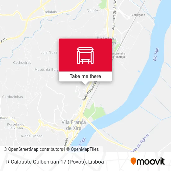 R Calouste Gulbenkian 17 (Povos) map