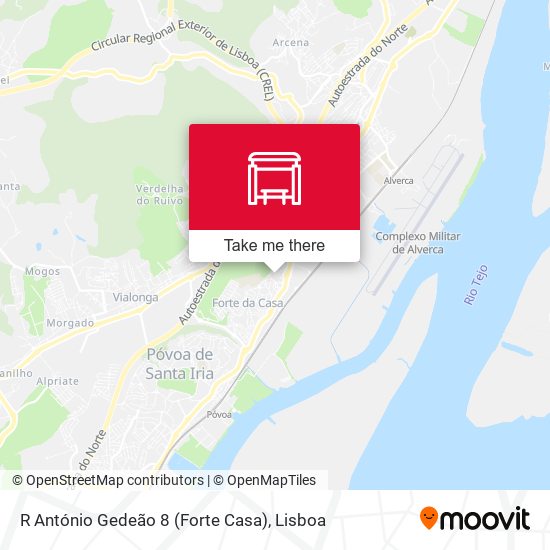 R António Gedeão 8 (Forte Casa) map