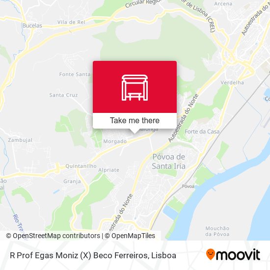 R Prof Egas Moniz (X) Beco Ferreiros map