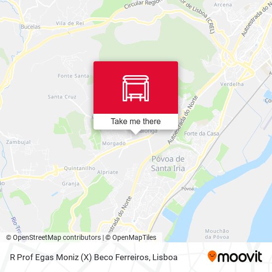 R Prof Egas Moniz (X) Beco Ferreiros mapa