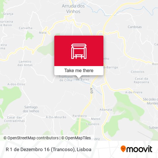 R 1 de Dezembro 16 (Trancoso) mapa