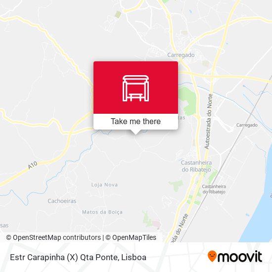 Estr Carapinha (X) Qta Ponte map