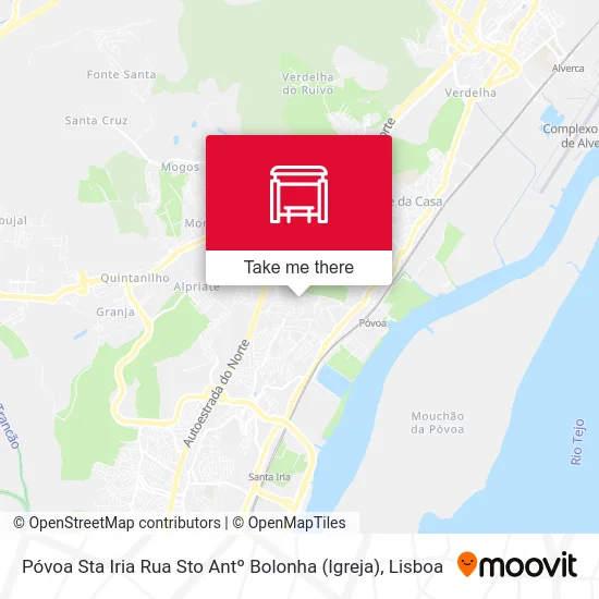 Póvoa Sta Iria Rua Sto Antº Bolonha (Igreja) map