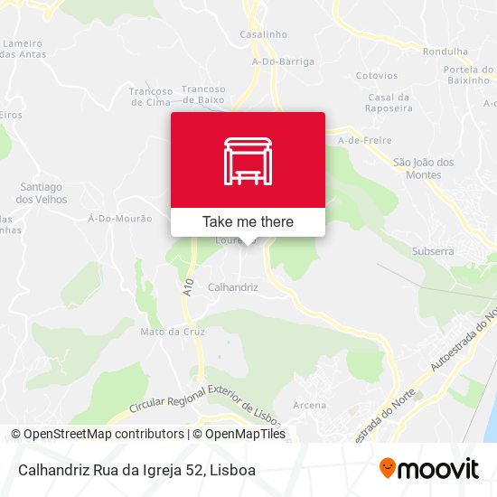 Calhandriz Rua da Igreja 52 map