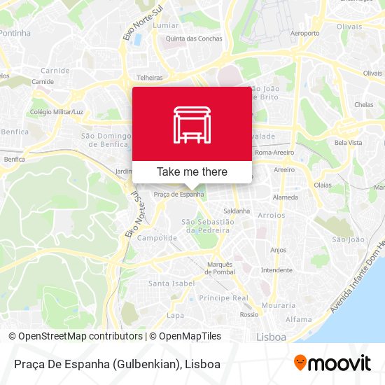 Praça De Espanha (Gulbenkian) map