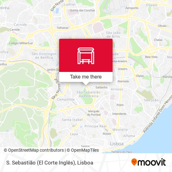 S. Sebastião (El Corte Inglês) map