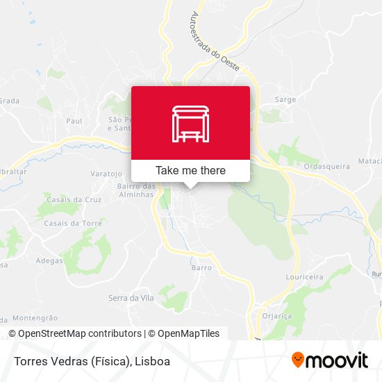Torres Vedras (Física) map