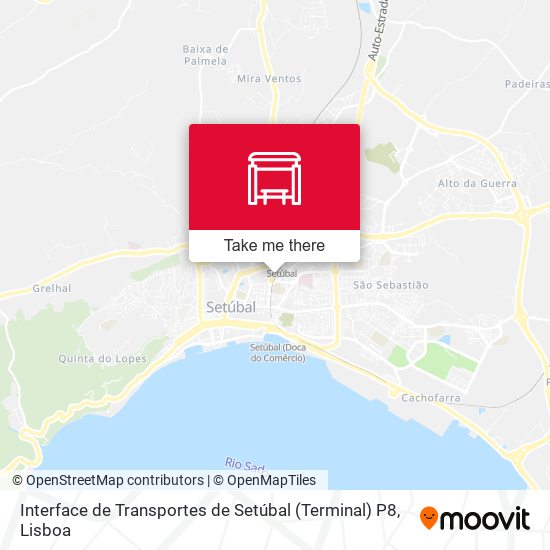 Interface de Transportes de Setúbal (Terminal) P8 mapa