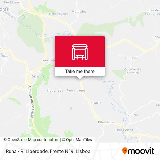 Runa - R. Liberdade, Frente Nº9 mapa