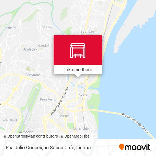 Rua Júlio Conceição Sousa Café mapa
