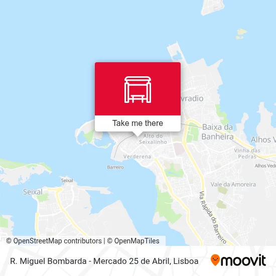 R. Miguel Bombarda - Mercado 25 de Abril map