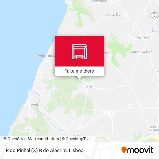 R do Pinhal (X) R do Alecrim mapa