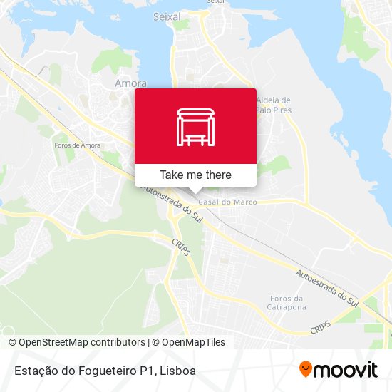 Estação do Fogueteiro P1 map