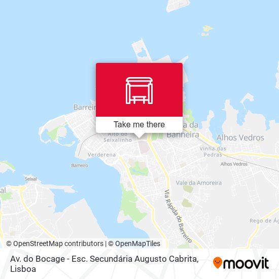 Av. do Bocage - Esc. Secundária Augusto Cabrita map