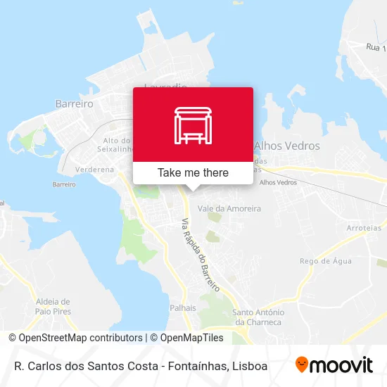 R. Carlos dos Santos Costa - Fontaínhas map