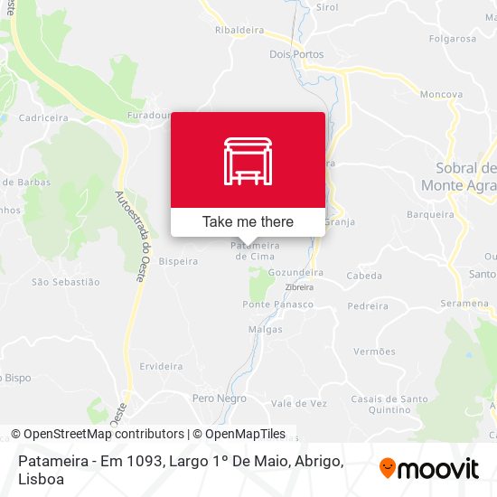 Patameira - Em 1093, Largo 1º De Maio, Abrigo map