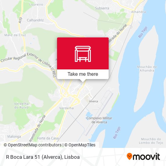 R Boca Lara 51 (Alverca) mapa