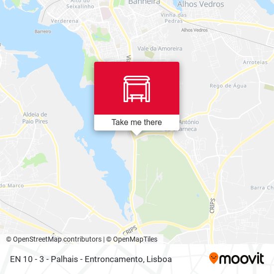 EN 10 - 3 - Palhais - Entroncamento mapa