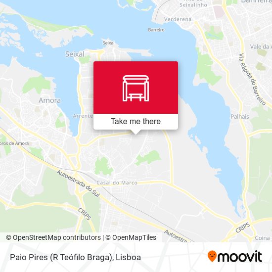 Paio Pires (R Teófilo Braga) map