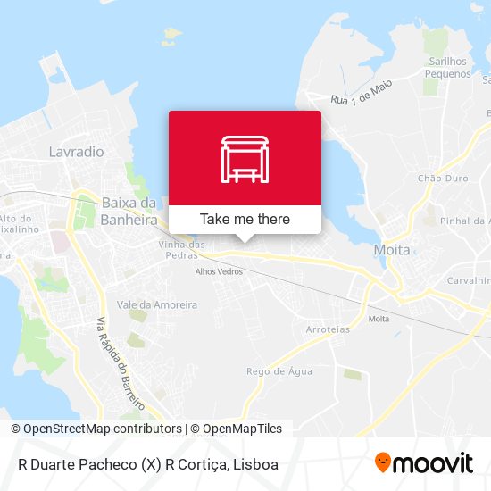 R Duarte Pacheco (X) R Cortiça map
