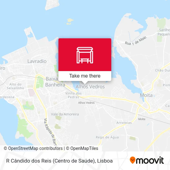 R Cândido dos Reis (Centro de Saúde) map