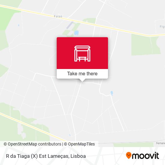 R da Tiaga (X) Est Lameças map