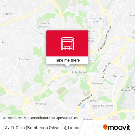 Av. D. Dinis (Bombeiros Odivelas) map