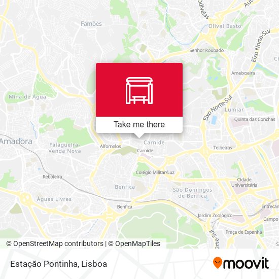 Estação Pontinha mapa