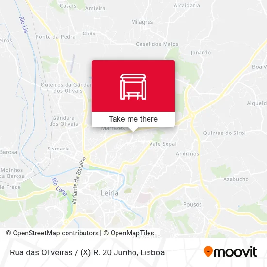 Rua das Oliveiras / (X) R. 20 Junho map