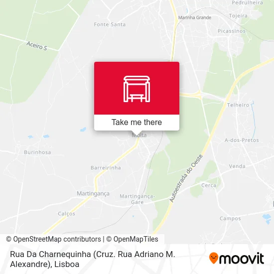 Rua Da Charnequinha (Cruz. Rua Adriano M. Alexandre) map