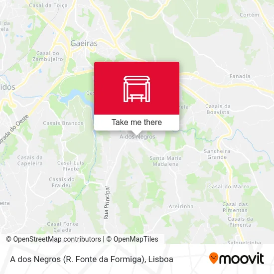 A dos Negros (R. Fonte da Formiga) map