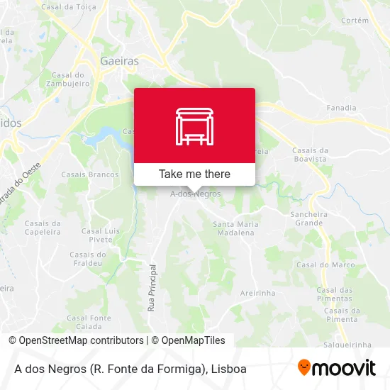 A dos Negros (R. Fonte da Formiga) map