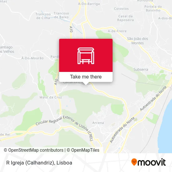 R Igreja (Calhandriz) map