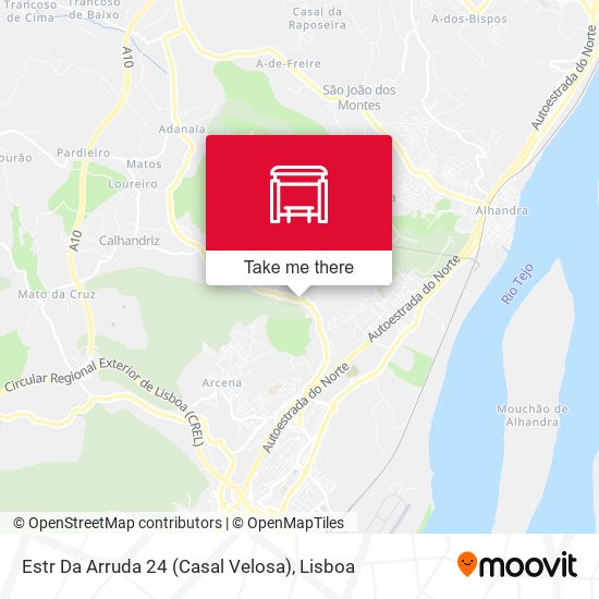 Estr Da Arruda 24 (Casal Velosa) mapa