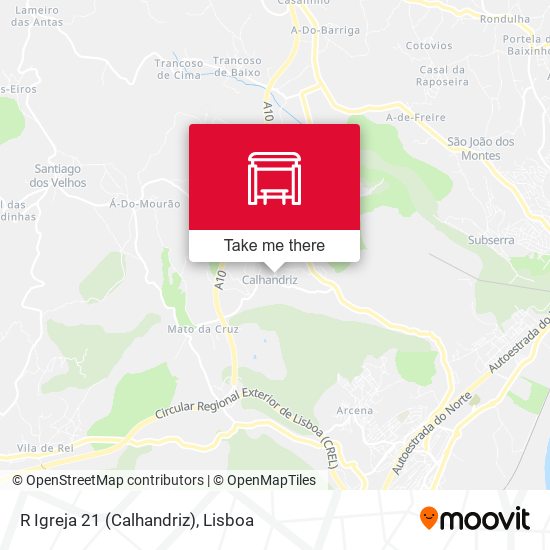 R Igreja 21 (Calhandriz) mapa