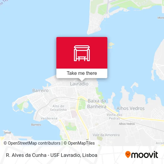 R. Alves da Cunha - USF Lavradio map