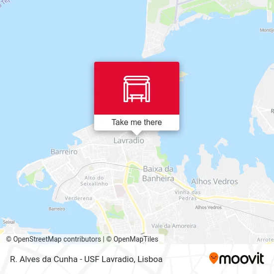 R. Alves da Cunha - USF Lavradio map