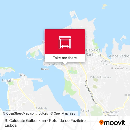 R. Calouste Gulbenkian - Rotunda do Fuzileiro map