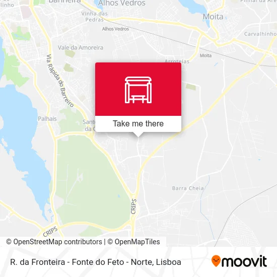 R. da Fronteira - Fonte do Feto - Norte map