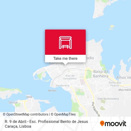 R. 9 de Abril - Esc. Profissional Bento de Jesus Caraça map