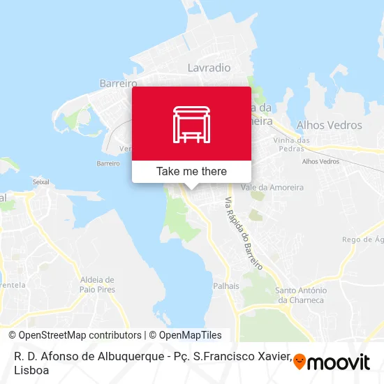 R. D. Afonso de Albuquerque - Pç. S.Francisco Xavier map