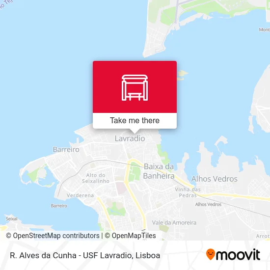 R. Alves da Cunha - USF Lavradio map