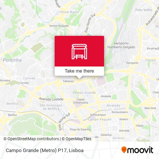 Campo Grande (Metro) P17 map