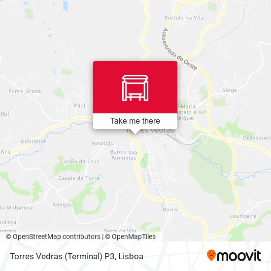 Torres Vedras (Terminal) P3 map