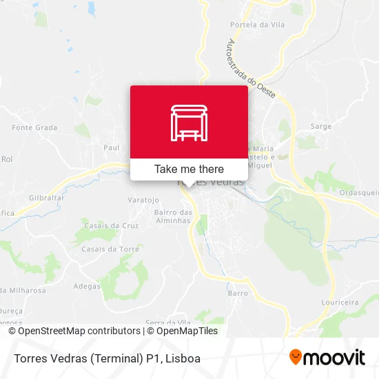Torres Vedras (Terminal) P1 map