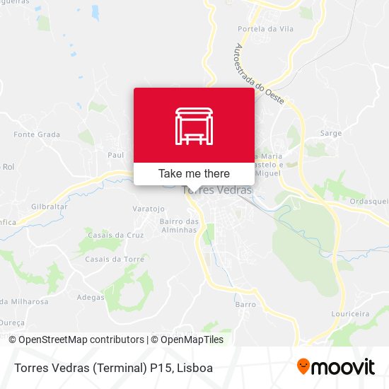 Torres Vedras (Terminal) P15 map