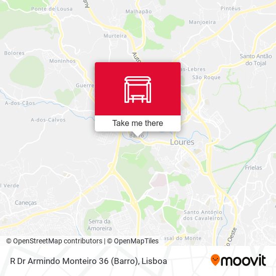 R Dr Armindo Monteiro 36 (Barro) mapa